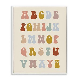 Stupell Home Decor Vintage Alphabet Letters Framed Giclee