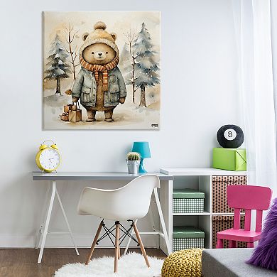 Stupell Home Decor Bear in Snowy Forest Canvas