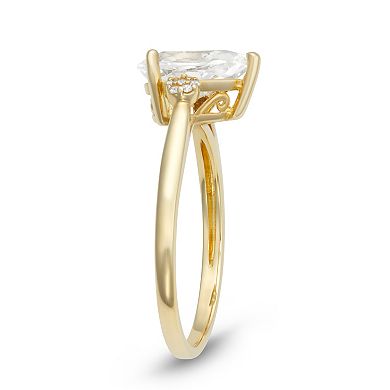 LeRose by Lexi and Rose 10k Gold Diamond Accent & Lab-Created White Sapphire Ring