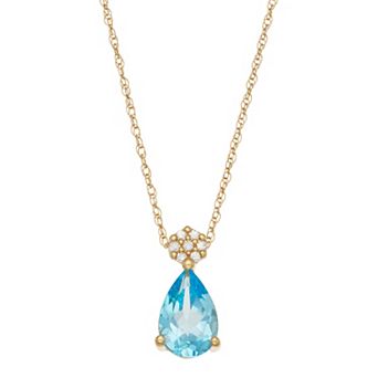 LeRose by Lexi and Rose 10k Gold Diamond Accent & Gemstone Pendant Necklace