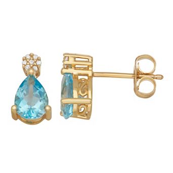 LeRose by Lexi and Rose 10k Gold Diamond Accent & Gemstone Earrings