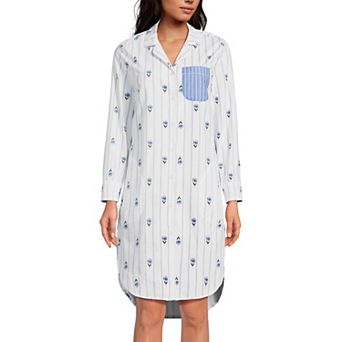 Petite Lands' End Long Sleeve Pajama Nightgown