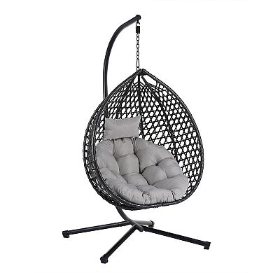 Merax Versatile Hanging Egg Chair for Indoor and Outdoor Use