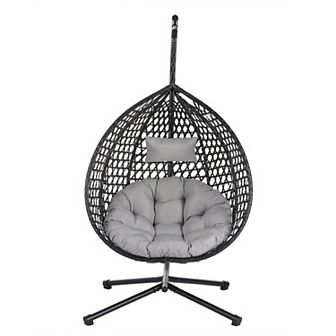 Merax Versatile Hanging Egg Chair for Indoor and Outdoor Use