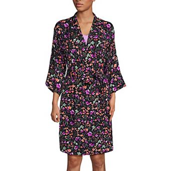 Women's Lands' End 2 pc Pajama Nightgown & Pajama Robe Sleep Set