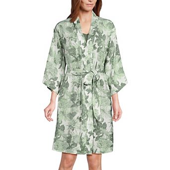 Women's Lands' End 2 pc Pajama Nightgown & Pajama Robe Sleep Set