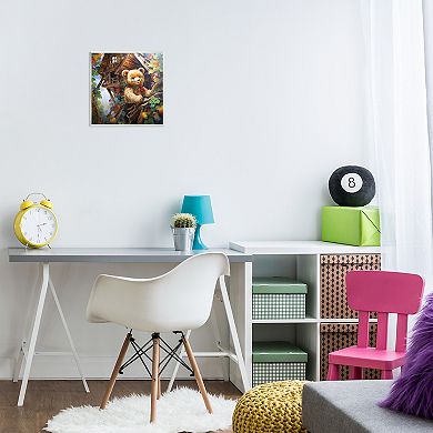 Stupell Home Decor Happy Bear in Tree House Wall Plaque