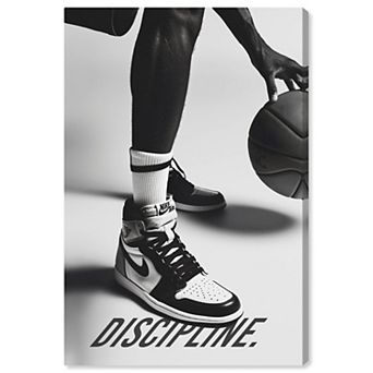 Notoriart Discipline Sneakers Canvas Wall Art