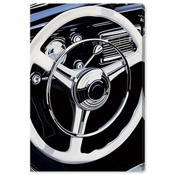 Notoriart Classy Steering Wheel Canvas Wall Art