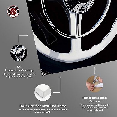 Notoriart Classy Steering Wheel Canvas Wall Art