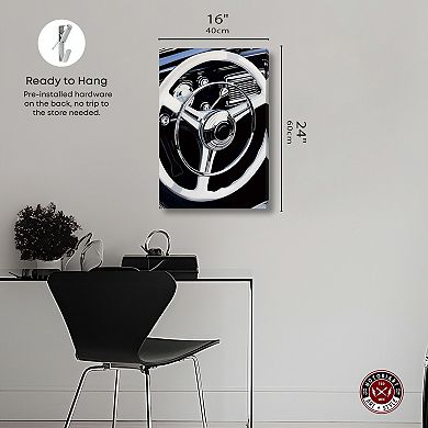 Notoriart Classy Steering Wheel Canvas Wall Art