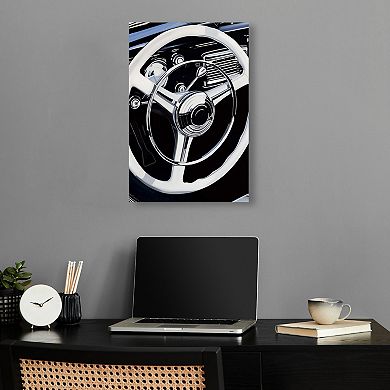 Notoriart Classy Steering Wheel Canvas Wall Art