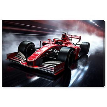 Notoriart Red Speed Canvas Wall Art