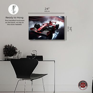 Notoriart Red Speed Canvas Wall Art