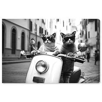 Notoriart Kitty Holiday In Rome Canvas Wall Art