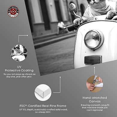 Notoriart Kitty Holiday In Rome Canvas Wall Art