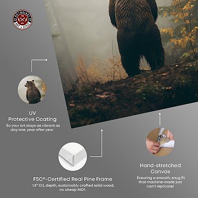 Notoriart Old Bear Cub Canvas Wall Art