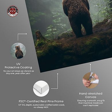 Notoriart Calling Mama Bear Canvas Wall Art