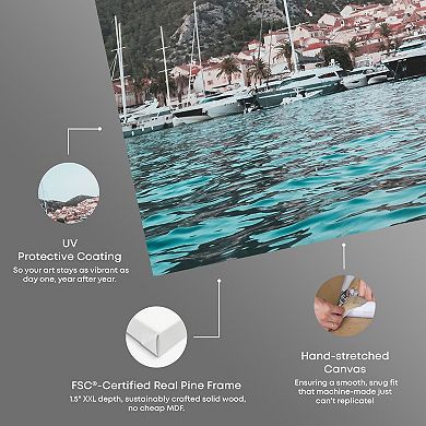 Notoriart European Boats Canvas Wall Art