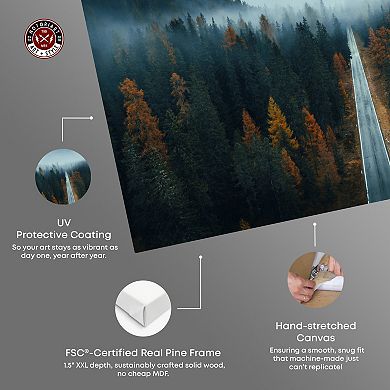 Notoriart Just A Little Foggy Canvas Wall Art