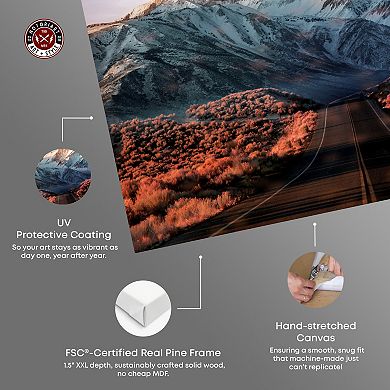 Notoriart Snowy Mountains Canvas Wall Art