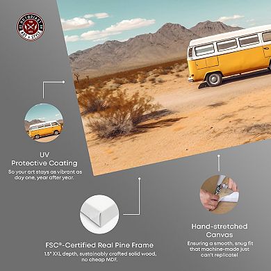 Notoriart Classic Desert Drive Canvas Wall Art