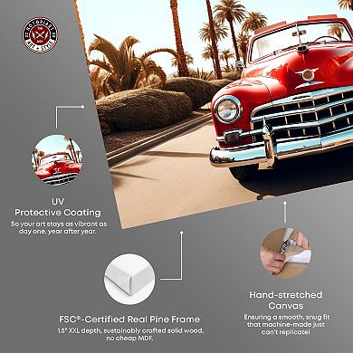 Notoriart Classic Beach Drive Canvas Wall Art