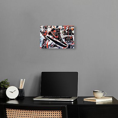 Notoriart Splatter Sneaker Collage II Abstract Canvas Wall Art