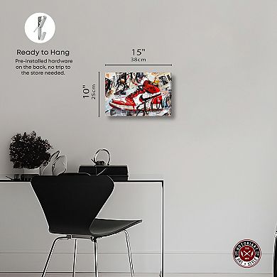 Notoriart Newspaper Clipping Sneaker Abstract Canvas Wall Art