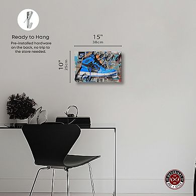 Notoriart Newspaper Clipping Sneaker II Abstract Canvas Wall Art