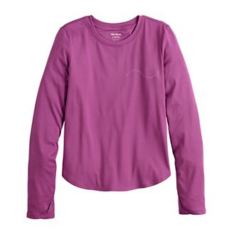 Girls Tek Gear® Long Sleeve Tulip Side Tee