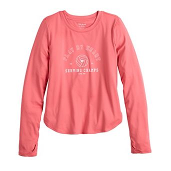Girls Tek Gear® Long Sleeve Tulip Side Tee