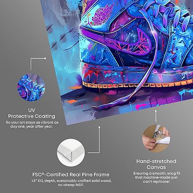Notoriart Graffiti Sneaker Abstract Canvas Wall Art