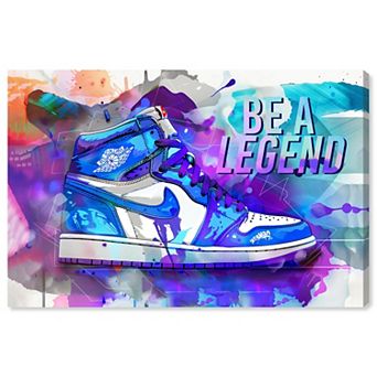Notoriart Be A Legend Tie-Dye Abstract Canvas Wall Art