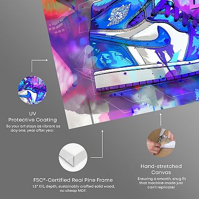 Notoriart Be A Legend Tie-Dye Abstract Canvas Wall Art