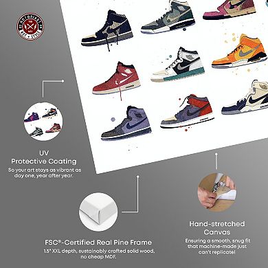 Notoriart Sneaker Poster Canvas Wall Art