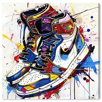 Notoriart Fun Splatter Sneakers Canvas Wall Art