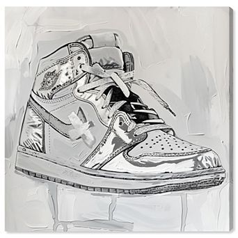Notoriart Metallic Sneaker Abstract Canvas Wall Art