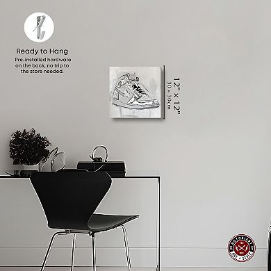 Notoriart Metallic Sneaker Abstract Canvas Wall Art