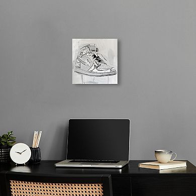 Notoriart Metallic Sneaker Abstract Canvas Wall Art