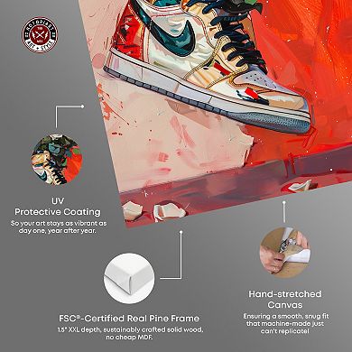 Notoriart Bouquet Sneaker Canvas Wall Art