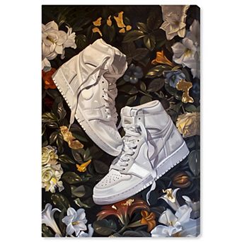 Notoriart Sneakers In A Garden Canvas Wall Art
