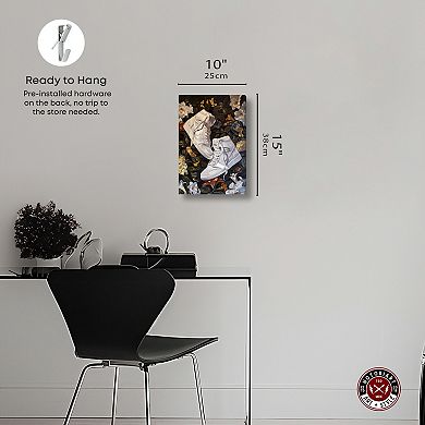 Notoriart Sneakers In A Garden Canvas Wall Art