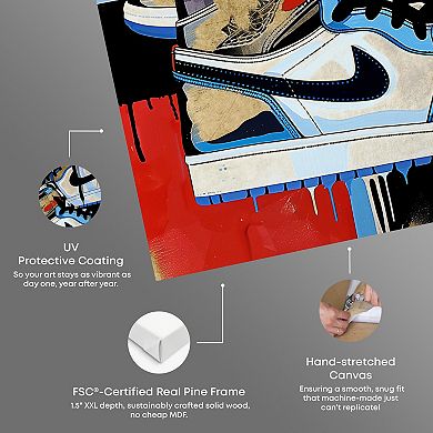 Notoriart Primary Sneakers Abstract Canvas Wall Art