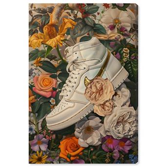 Notoriart Floral Gala Sneaker Canvas Wall Art