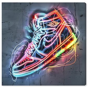 Notoriart Colorful Lights Sneaker Canvas Wall Art