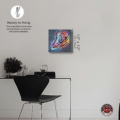Notoriart Colorful Lights Sneaker Canvas Wall Art