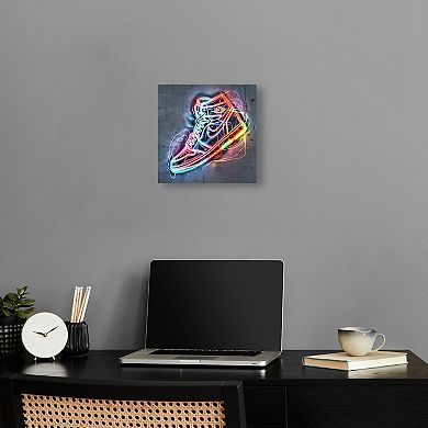 Notoriart Colorful Lights Sneaker Canvas Wall Art