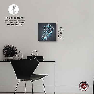 Notoriart Light Up Neon Sneaker Canvas Wall Art
