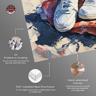 Notoriart Sneakers By The Beach II Canvas Wall Art